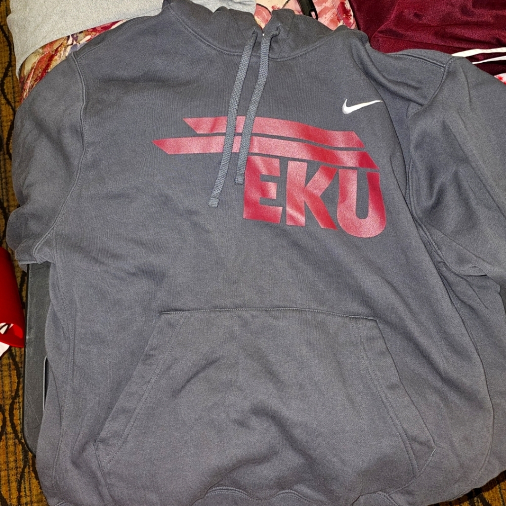 Eastern Kentucky University (EKU) Men's Gray Nike Hoodie